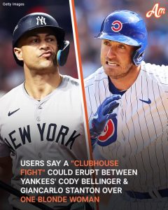 Users Joke About a 'Clubhouse Fight' Between Yankees' Cody Bellinger & Giancarlo Stanton over a Beautiful Blonde Woman