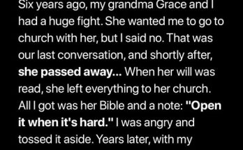 Old Lady Disinherits Grandson, Leaves Him Only a Bible & Note Saying, ‘Open It When It’s Hard’ – Story of the Day