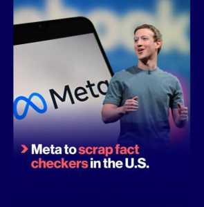 Meta To Scrap Fact Checkers In The U.S.