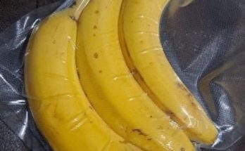 I vacuum sealed 3 bananas for no reason. When I cut