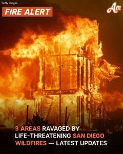 San Diego Fire Ravages 3 Populated Areas – Latest Updates