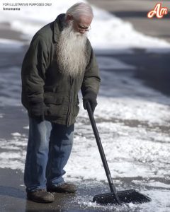 Old Janitor Gives His Jacket to a Freezing Girl on the Street