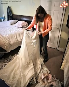 I Found My Daughter’s Wedding Dress Cut to Pieces with My Stepdaughter Standing over It — I Thought She Did It, but I Was Wrong