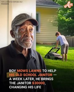 Boy Mows Lawns for Money to Help School Janitor Pay Off Mortgage and Retire — Story of the Day