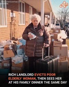 Rich Landlord Evicts Poor Old Lady from Rental Home, Goes to Family Dinner and Sees Her There — Story of the Day