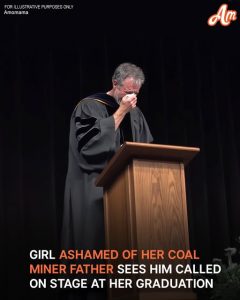 Girl Is Ashamed of ‘Dirty’ Dad Who Works as Coal Miner, Cries as He Takes Mic at Her Graduation — Story of the Day