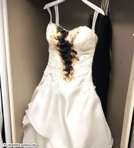 I found out my wedding dress was ruined by the iron – I was speechless when I found out who did it and I taught him a lesson