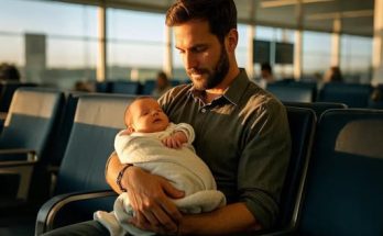 My newborn and I were barred from boarding a flight, then 82- year-old woman helped us…